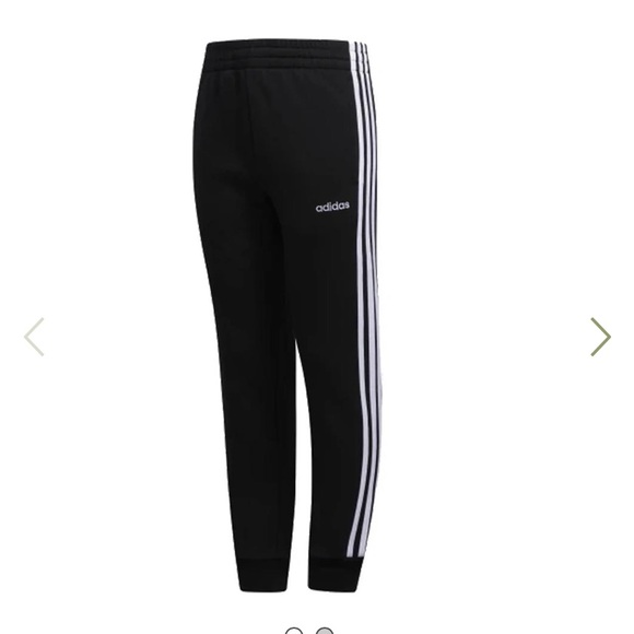 Adidas 3 stripe cotton fleece jogger